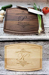 Personalized Cutting Board - Walnut - Maple- House Warming - Custom Wedding Gift - Unique Gift